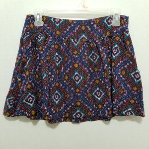 Forever 21 skirt Medium Kaleidoscope Aztec tribal geometric print mini pockets
